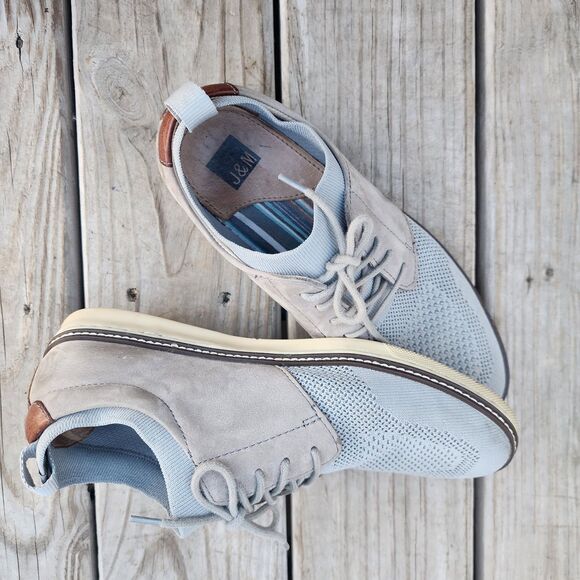 Men\'s Johnston & Murphy Sheepskin Gray Knit Sneaker Comfort Shoes Sz 9.5 GUC main image 9